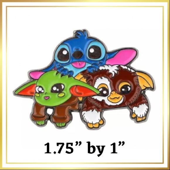 ❗️FINAL PRICE❗️DISNEY’S “Stitch with Yoda & Gremlin” Enamel Pin - Picture 3 of 3